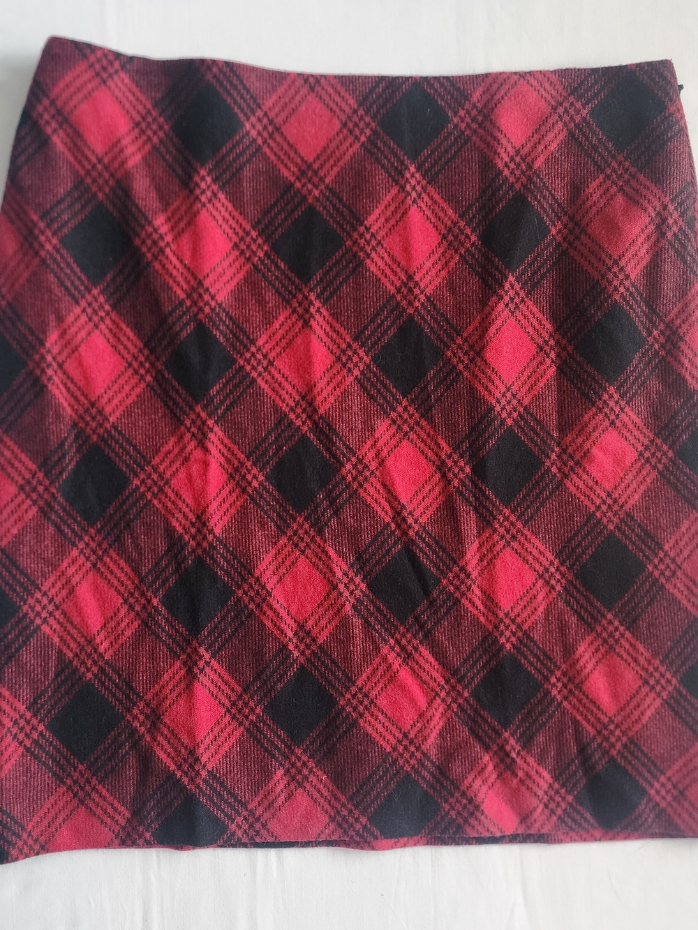 Classic Red & Black Plaid Womens Skirt